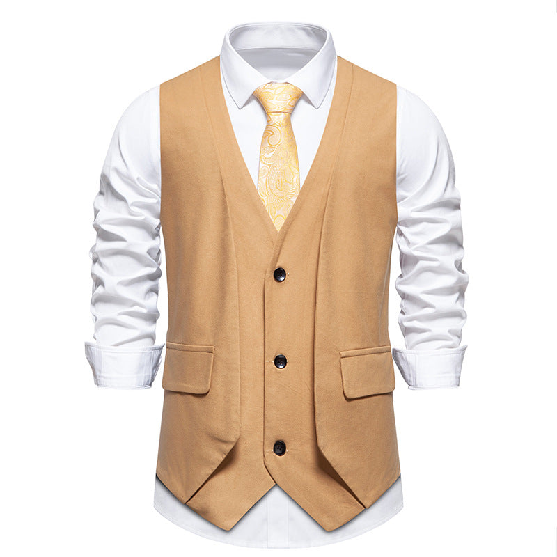 Herren elegante Weste mit schmalem Schnitt und praktischen Taschen Drune