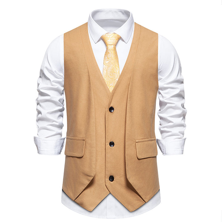 Herren elegante Weste mit schmalem Schnitt und praktischen Taschen Drune