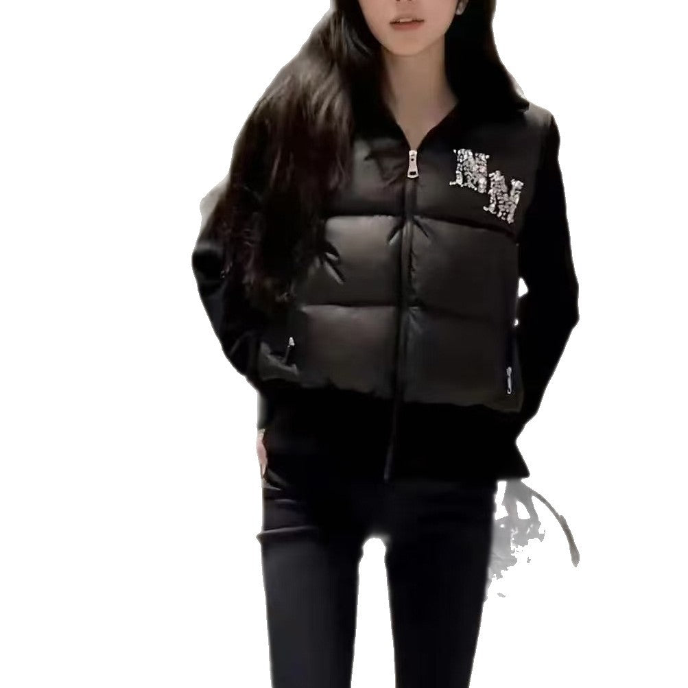 Damen Steppweste mit eleganten Strickärmeln Drune