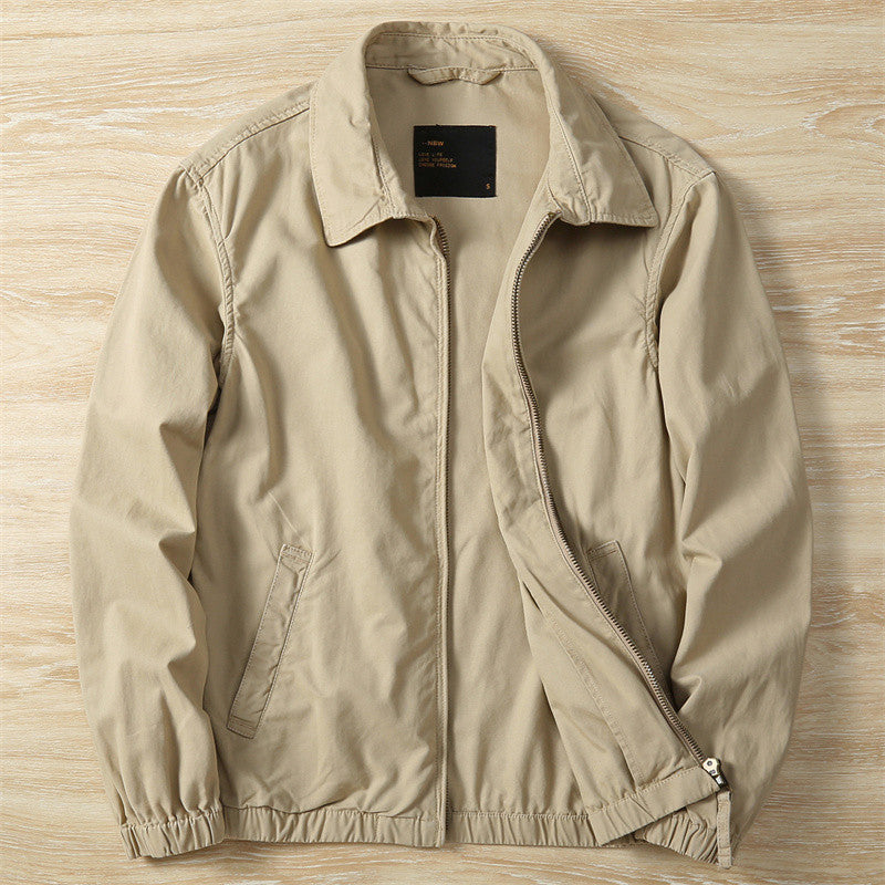Herren leichte Utilityjacke mit praktischem Stehkragen Drune