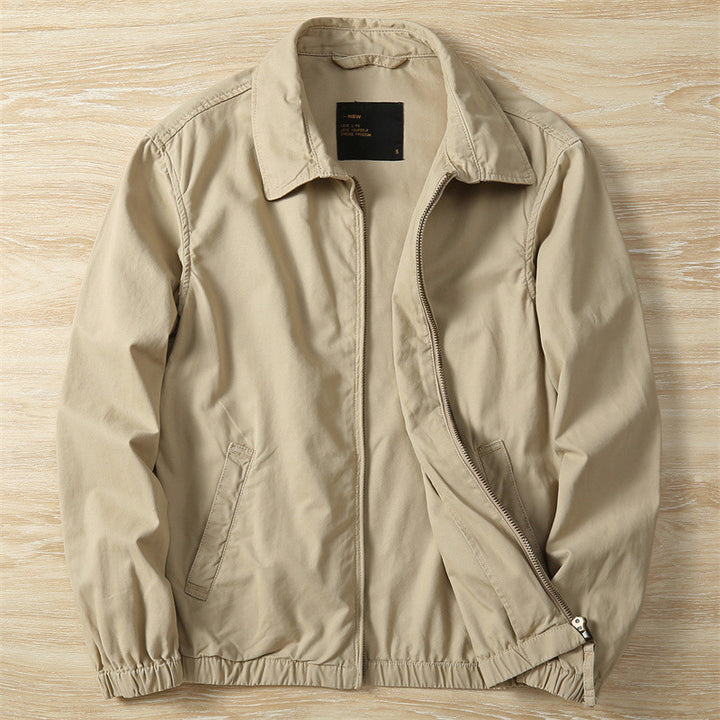 Herren leichte Utilityjacke mit praktischem Stehkragen Drune