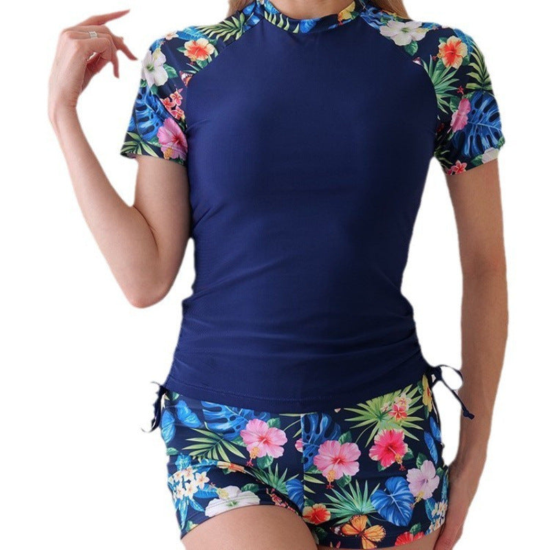 Damen Surf-Anzug mit floralem Design und modischen Akzenten Drune