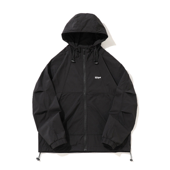 Herren Funktionsjacke mit belüftetem Design und verstellbarem Kragen Drune