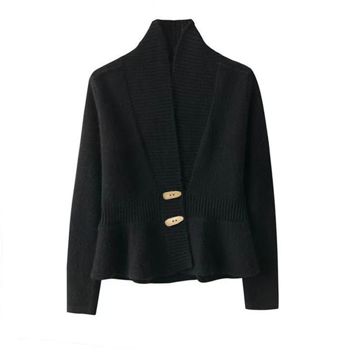 Damen Strickjacke mit asymmetrischem Schnitt und dekorativen Knöpfen Drune