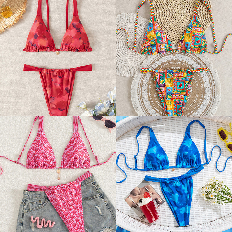 Damen Bikini-Set mit floralem Design Drune