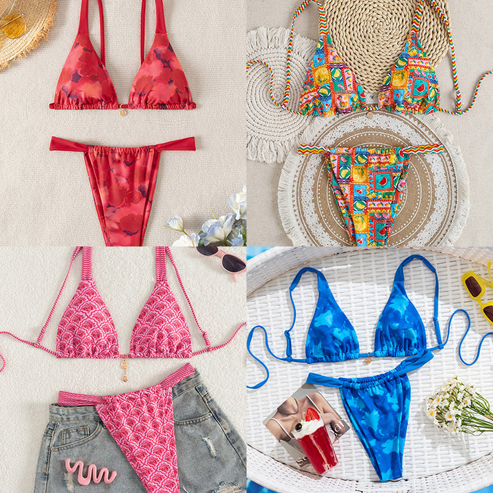 Damen Bikini-Set mit floralem Design Drune