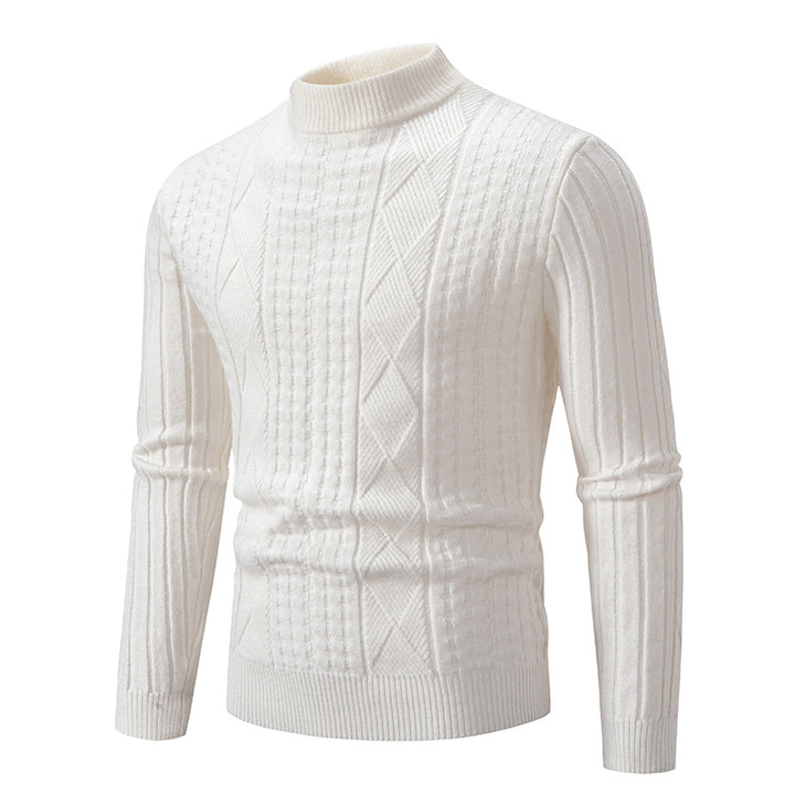Herren eleganter Strickpullover mit modernem Zopfdesign Drune