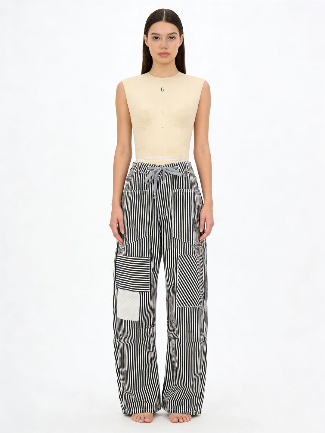 Damen weite Cargo-Hose mit praktischen Taschen und einzigartigem Design Drune