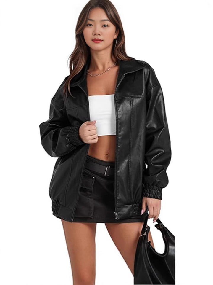 Damen lässige Übergangsjacke mit elastischen Bündchen und praktischem Reißverschluss Drune