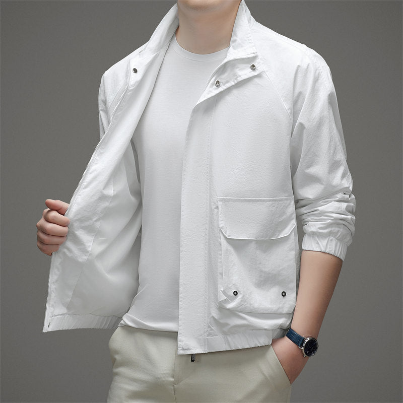 Herren Übergangsjacke mit praktischem Stehkragen und funktionalen Taschen Drune