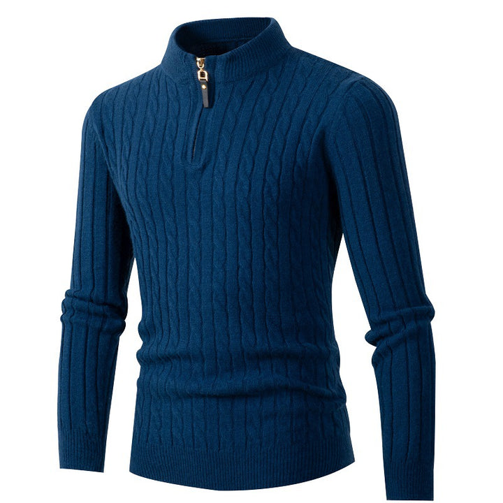 Herren Feinstrickpullover mit Stehkragen Drune