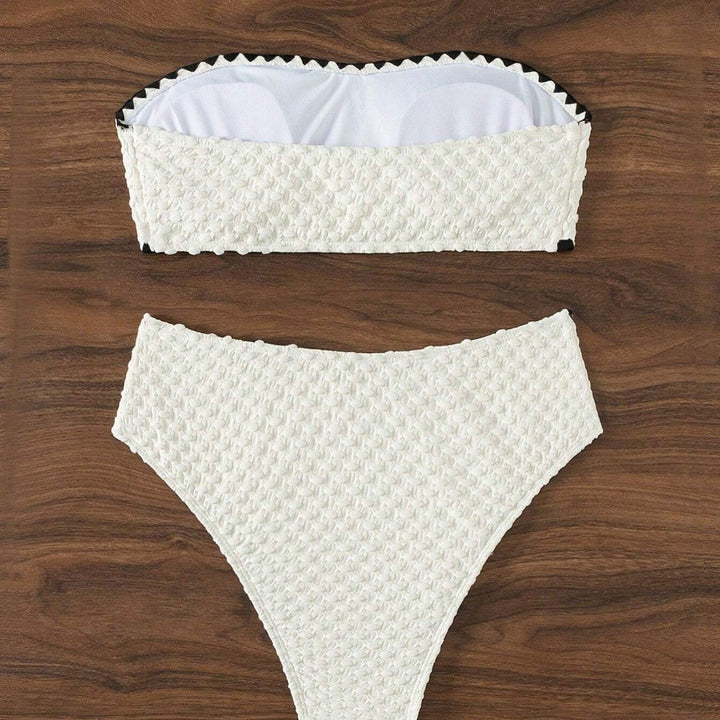 Damen Bandeau-Bikini mit strukturierter Oberfläche Drune