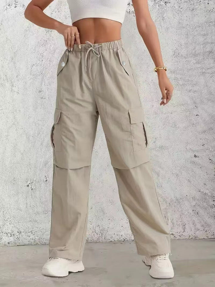 Damen Cargo-Hose mit praktischem Gummizug und modischen Seitentaschen Drune