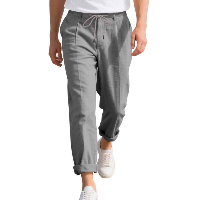 Herren Leichte Freizeithose mit elastischem Bund und seitlichem Kordelzug Drune