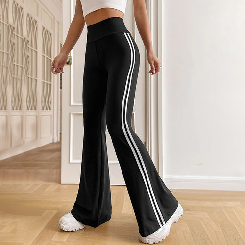 Damen Slim Fit Sporthose mit seitlichen Streifen Drune