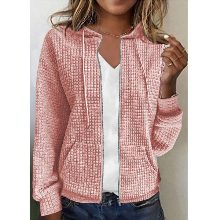 Damen Fleecejacke mit Strukturiertem Waffelmuster Drune