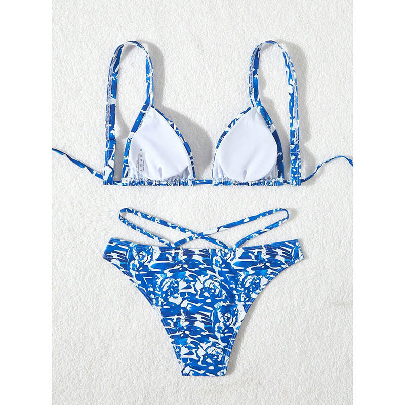Damen Bunte Triangel-Bikini mit verstellbaren Trägern Drune