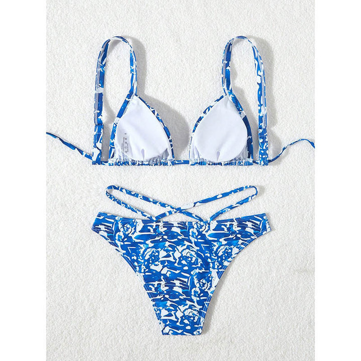 Damen Bunte Triangel-Bikini mit verstellbaren Trägern Drune