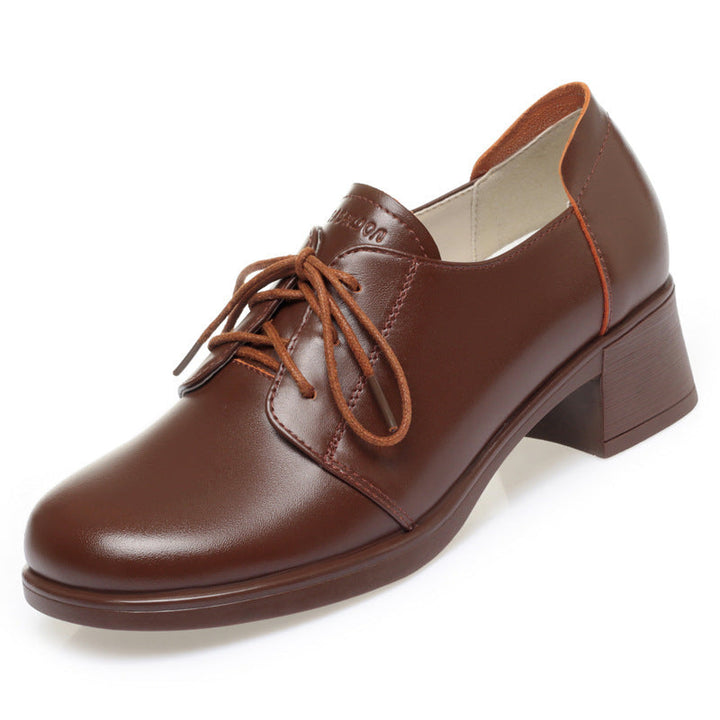 Damen Elegante und bequeme Schnürschuhe mit Blockabsatz Drune