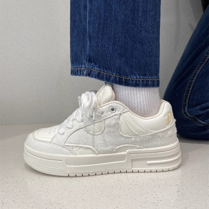 Damen Sneakers mit luxuriösem Denim-Obermaterial und gepolsterter Sohle Drune