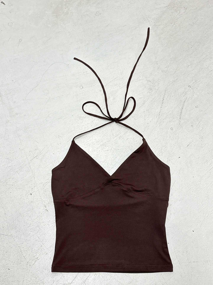 Damen Spaghetti-Trägershirt mit raffinierten Knotendetails Drune