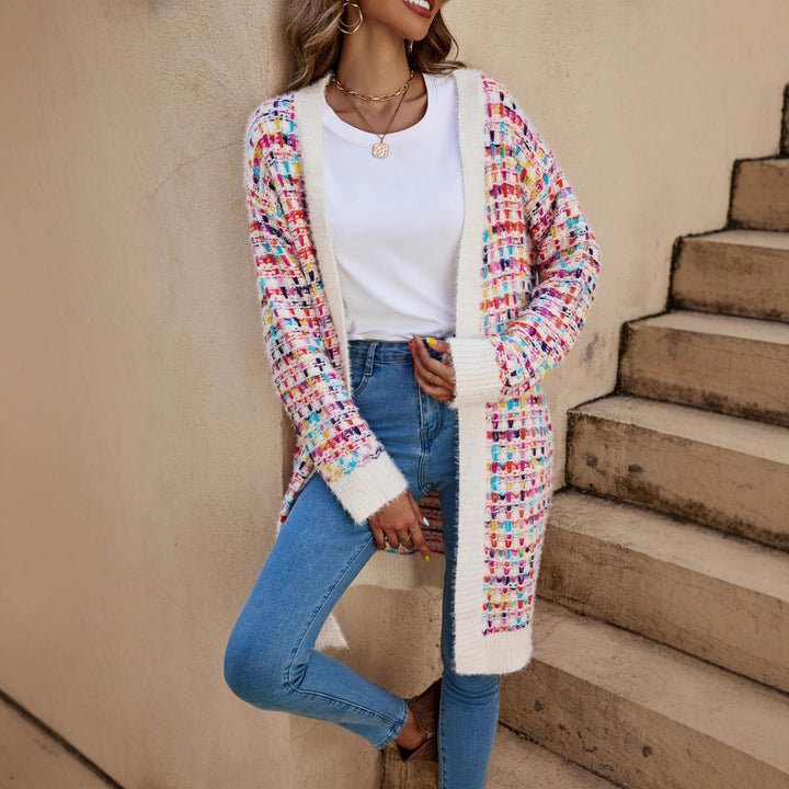 Damen gemütlicher Strickcardigan im modernen Kunstdesign Drune