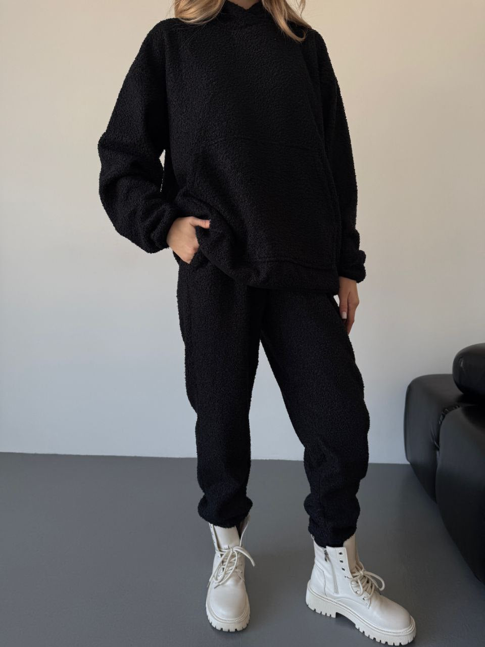 Damen kuscheliger Fleece-Hoodie Drune