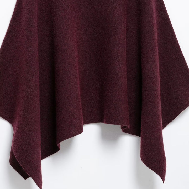 Femme Stylish Cozy Poncho Drune