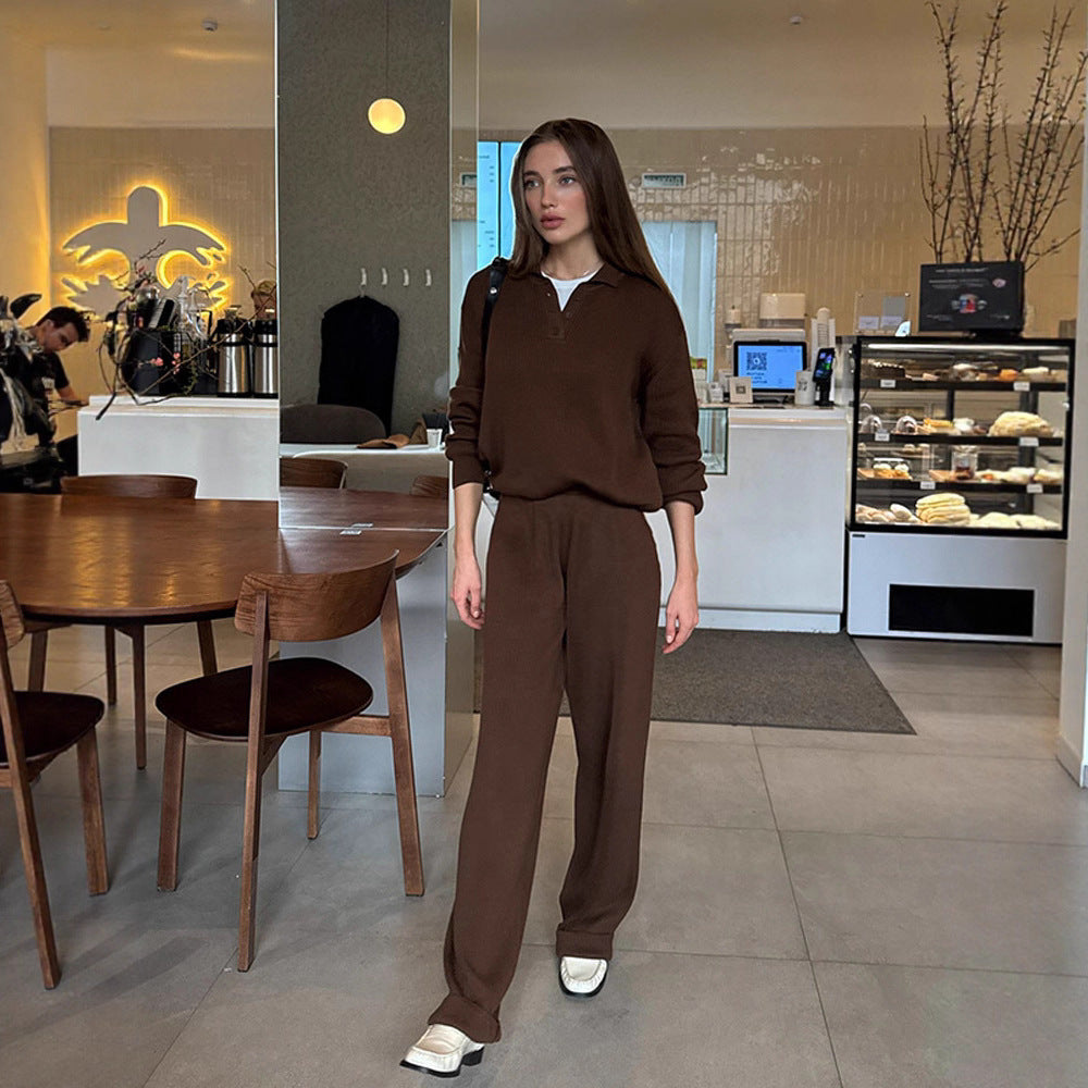 Damen entspannendes Strickensemble Drune