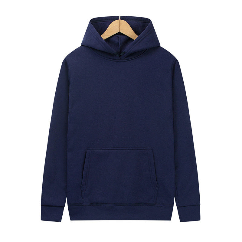 Unisex minimalistischer Kapuzenpullover ohne Reißverschluss mit innen angerautem French-Terry und integrierter Kängurutasche Drune