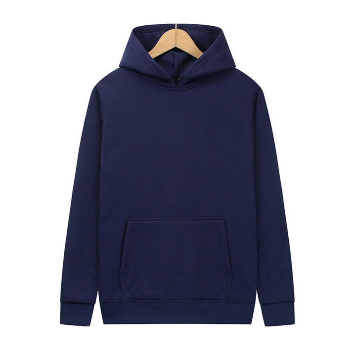 Unisex minimalistischer Kapuzenpullover ohne Reißverschluss mit innen angerautem French-Terry und integrierter Kängurutasche Drune