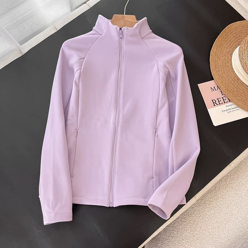 Damen atmungsaktive Sportjacke mit hohem Kragen Drune