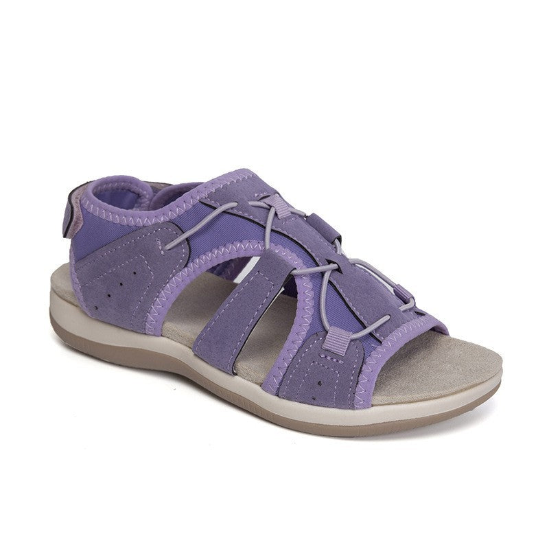 Damen  bequeme Outdoor-Sandalen mit Schnellzugsystem gepolstertem Fußbett und geschlossener Fersenpartie Drune