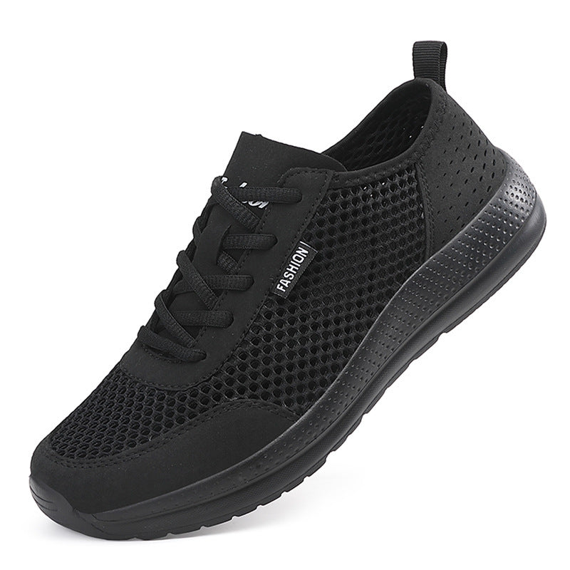 Unisex nan leichter Komfort-Walking-Schuh mit luftigem Wabenmesh, ergonomischer Dämpfungssohle und Zuglasche Drune