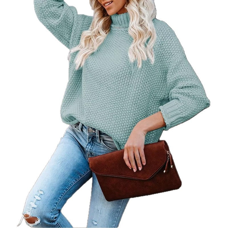 Damen Grobstrickpullover mit Rollkragen und lässigem Schnitt Drune