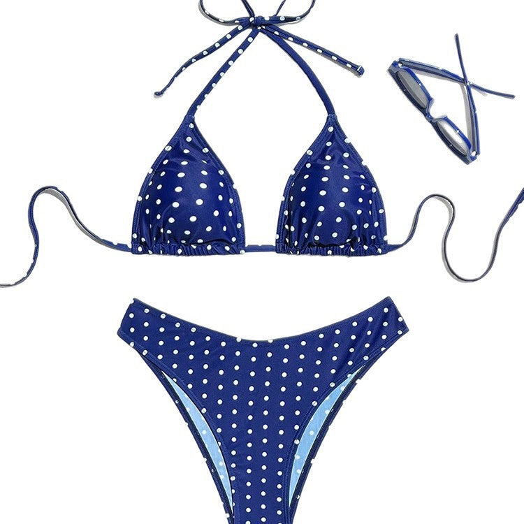 Damen Triangel-Bikini mit klassischen Punkten Drune