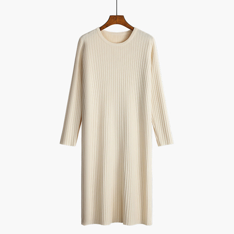 Damen Strickkleid mit feiner Rippenstruktur Drune