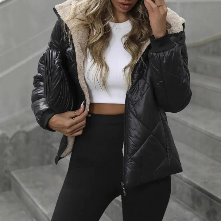 Damen gesteppte Winterjacke mit kuscheligem Fleece Drune