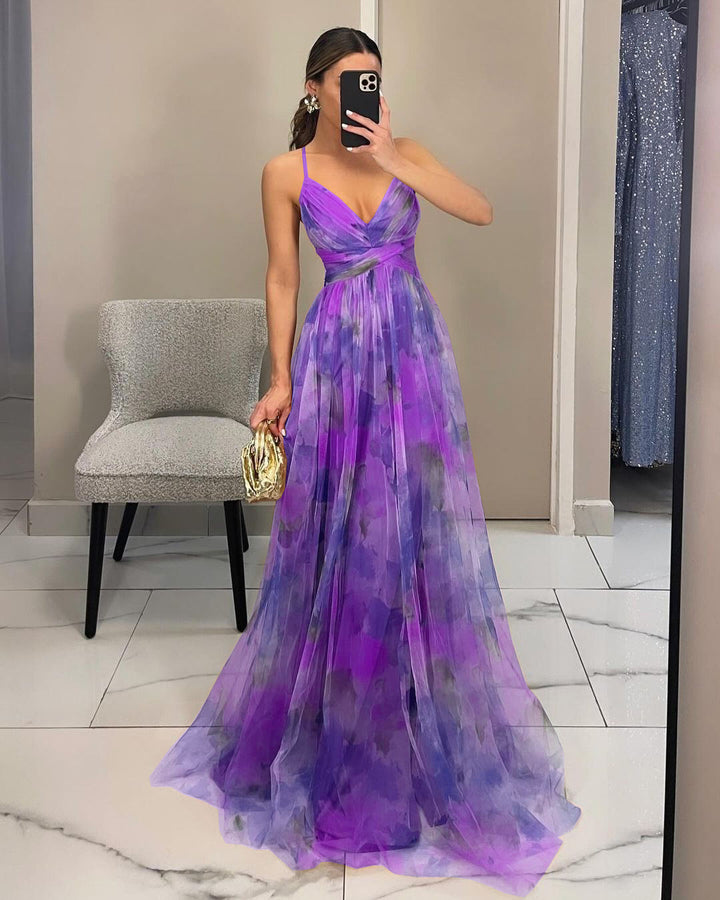 Damen Elegantes und florales Abendkleid mit schmeichelndem Schnitt Drune