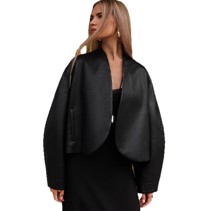 Damen moderne cropped Jacke mit oversized Schnitt Drune