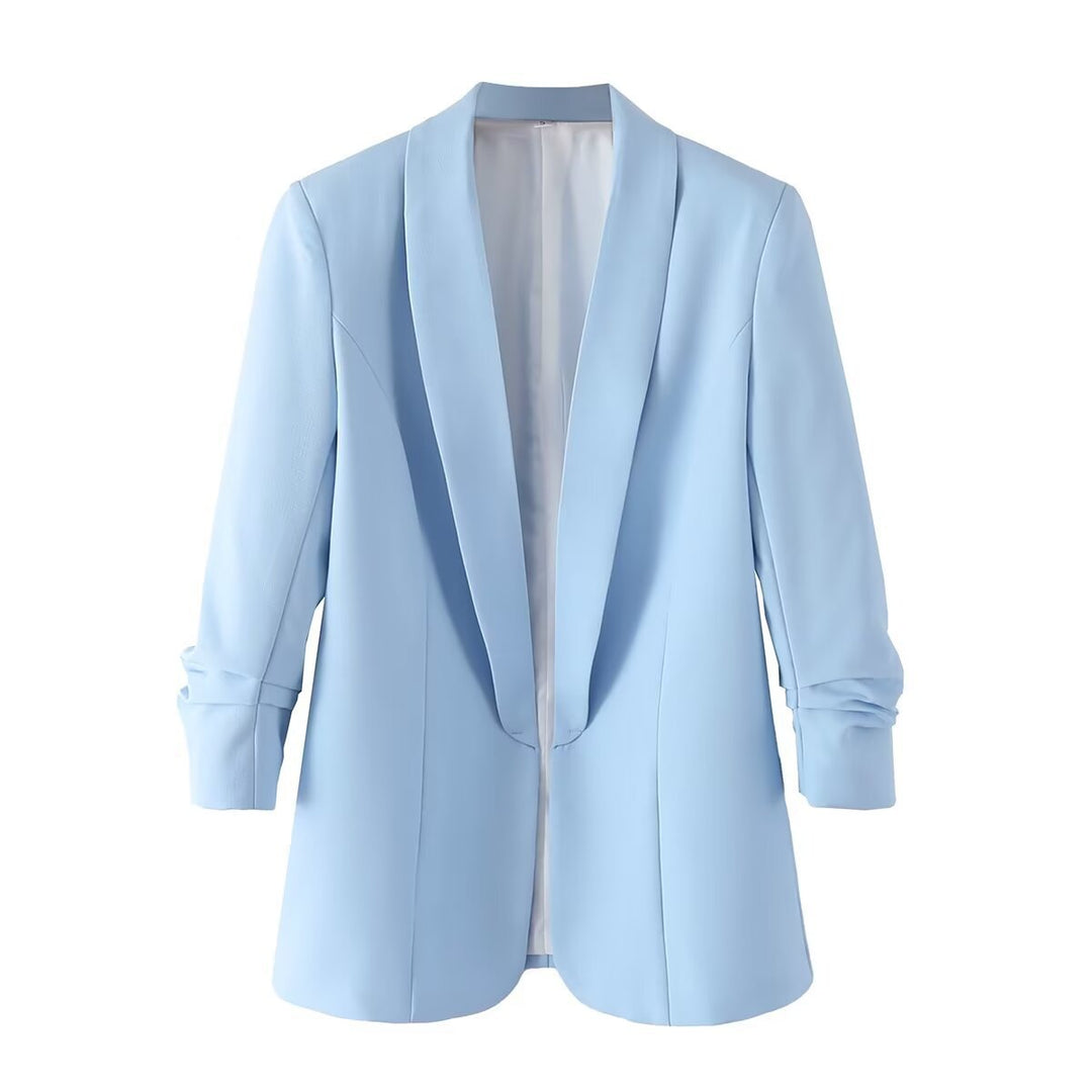 Damen Oversize Blazer ohne Verschluss Drune