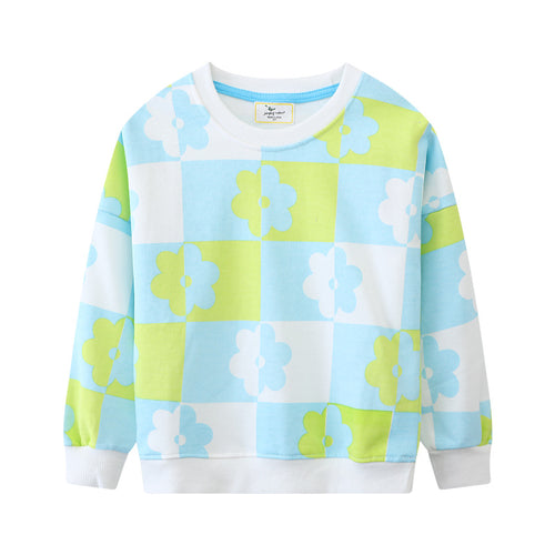 Mädchen Sweatshirt mit buntem Blumenmuster Drune