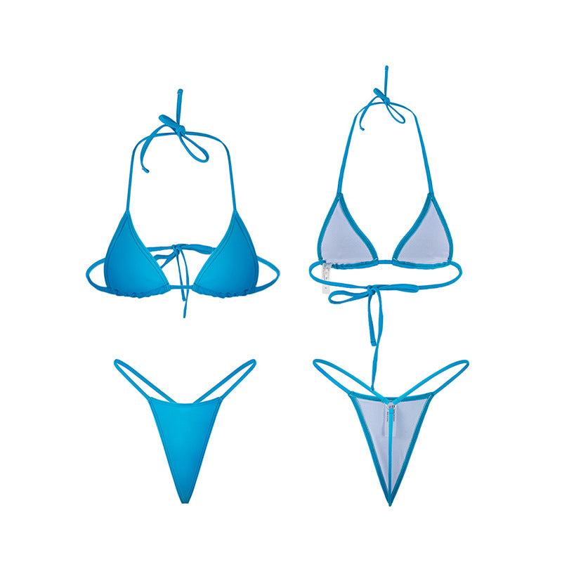 Damen Triangel-Bikini mit tiefem Ausschnitt und minimalistischem Design Drune