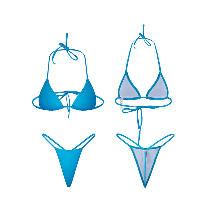 Damen Triangel-Bikini mit tiefem Ausschnitt und minimalistischem Design Drune