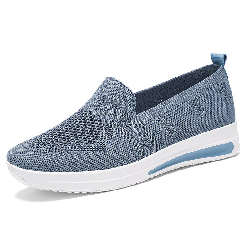 Damen Slip-On Freizeitsneaker mit atmungsaktivem Strickoberteil und rutschfester Sohle Drune
