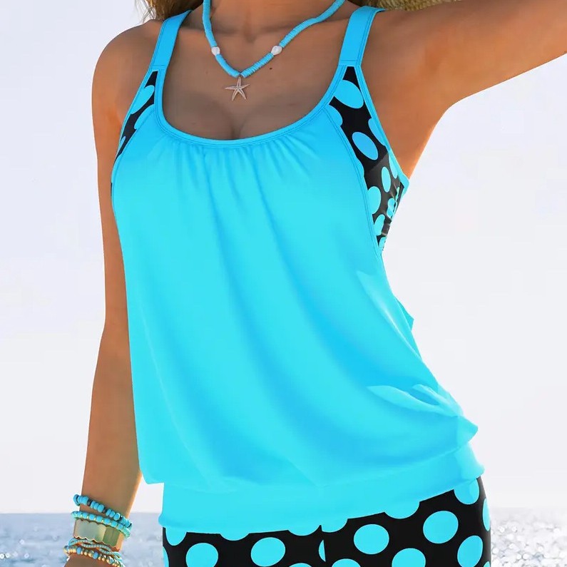 Damen Sportlicher Tankini mit stylischem Schnitt und Shorts Drune