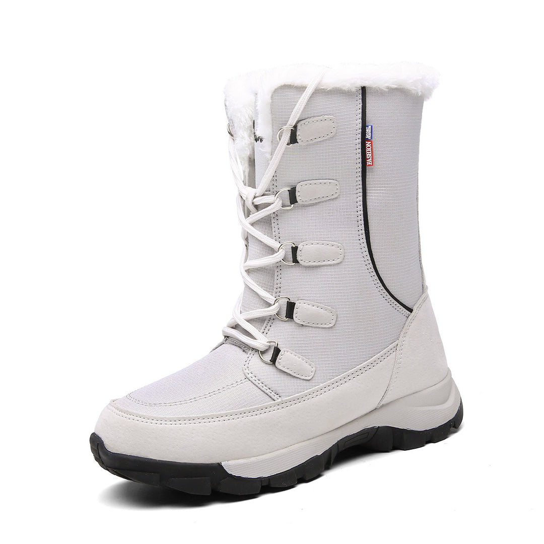 Damen isolierte Winterstiefel mit rutschfester Sohle und weichem Innenfutter Drune