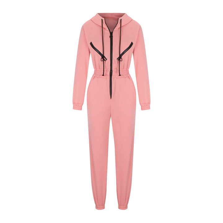 Damen nan kurzes Halbzip-Loungewear-Set mit elastischem Taillenbund und oversized Schnitt Drune