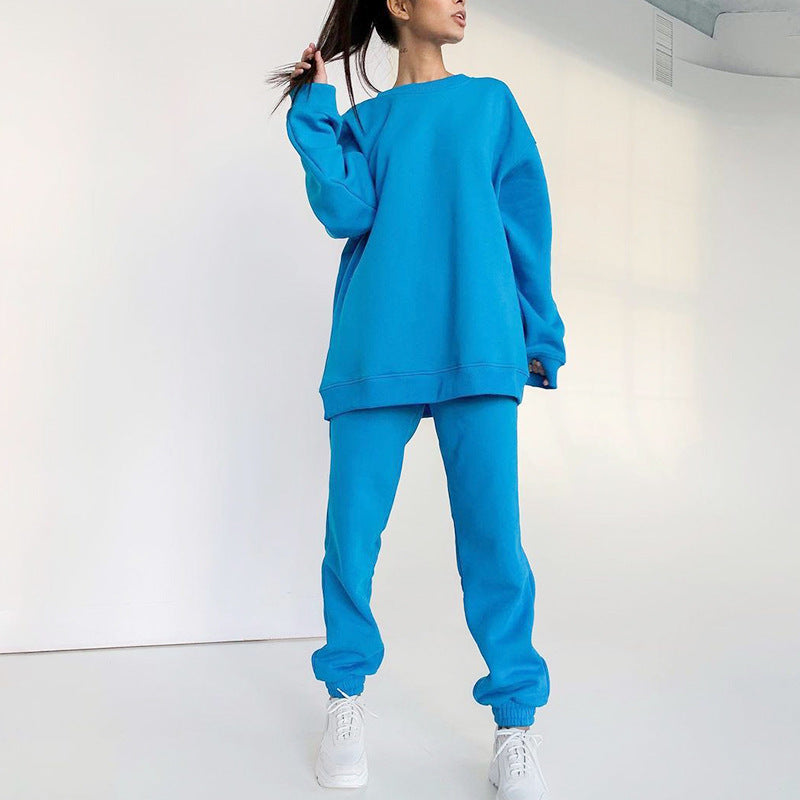 Damen lässiges und bequemes Oversized-Fleece-Set Drune
