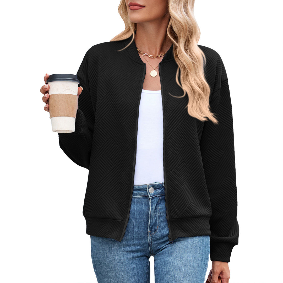 Damen lässige Strickjacke mit strukturiertem Muster und praktischen Taschen Drune